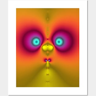 Cute fractal face ten Posters and Art